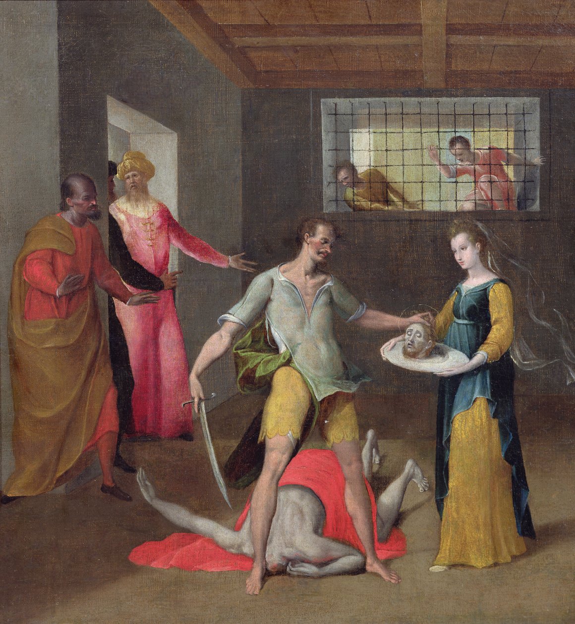 A decapitação de São João Batista de Italian School