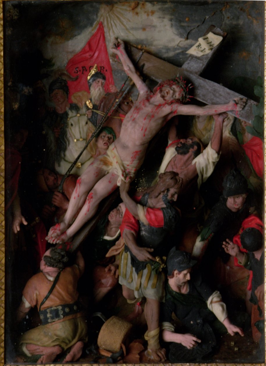 A Crucificação (uma pintura Risorgimento Siciliana) de Italian School