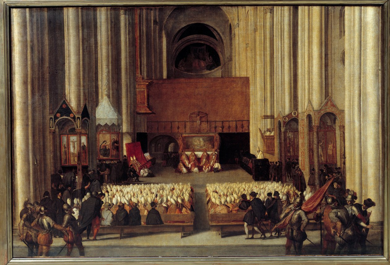 O Conselho Ecumênico de Trento. O Concílio de Trento é o 19º Concílio Ecumênico reconhecido pela Igreja Católica Romana. Ele foi convocado pelo Papa Paulo III em 1542, em resposta a pedidos feitos por Martinho Lutero no âmbito da Reforma Protestante. de Italian School