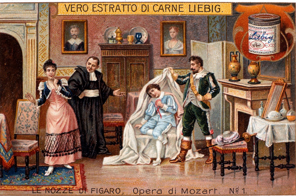 A exposição de Cherubino, cena de "O casamento de Figaro" por Wolfgang Amadeus Mozart de Italian School