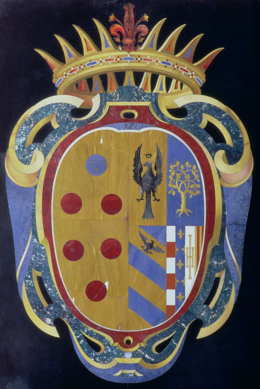 O brasão de armas Medici-Lorena, c.1638 de Italian School