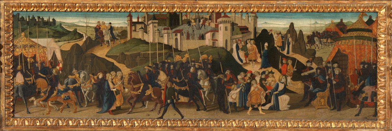 O Nerli Cassone, representando o mestre-escola de Falerii de Italian School