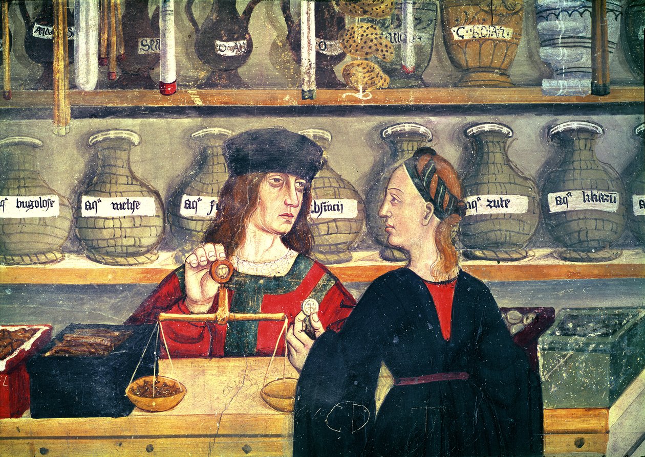 A Farmácia, detalhe, pintura anônima, Val d