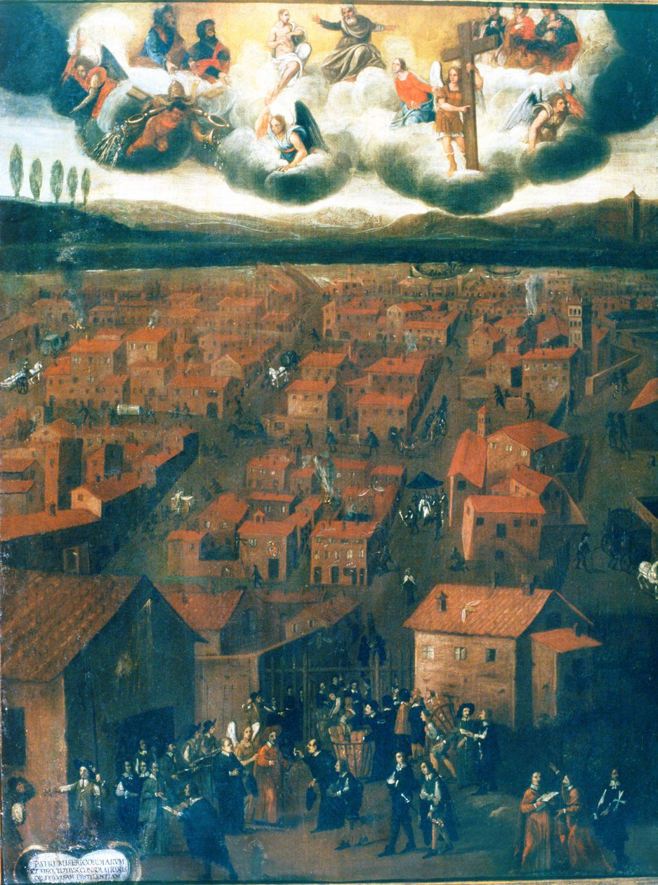 A Praga em Roma em 1656 de Italian School