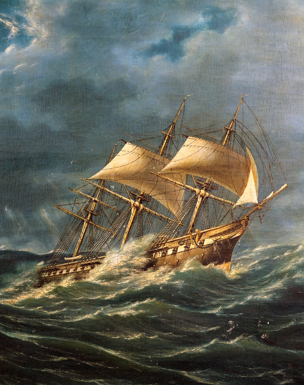 O navio a vapor Princie Umberto com hélice de parafuso, lançado em 22 de agosto de Italian School