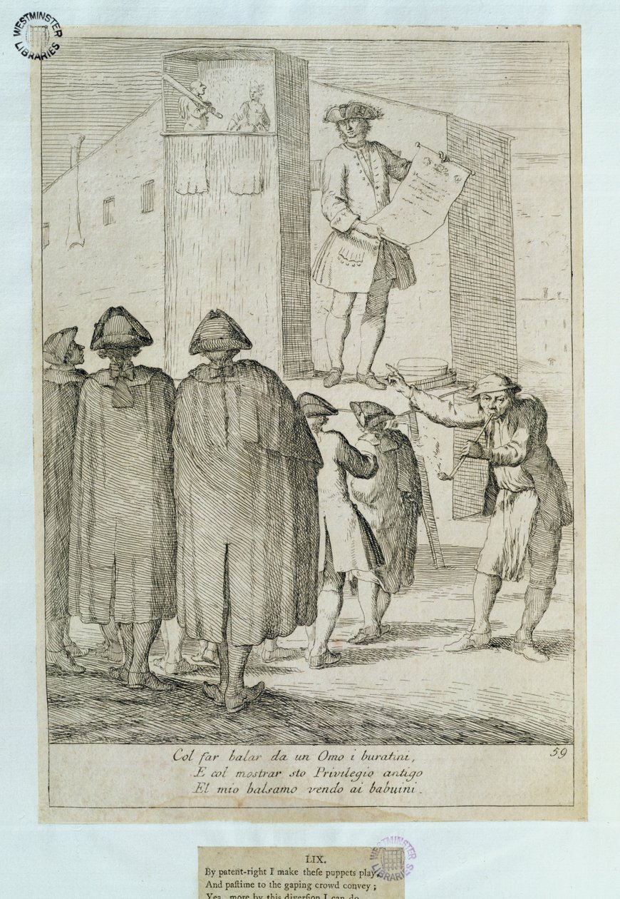 O marionetista, 1748 de Italian School