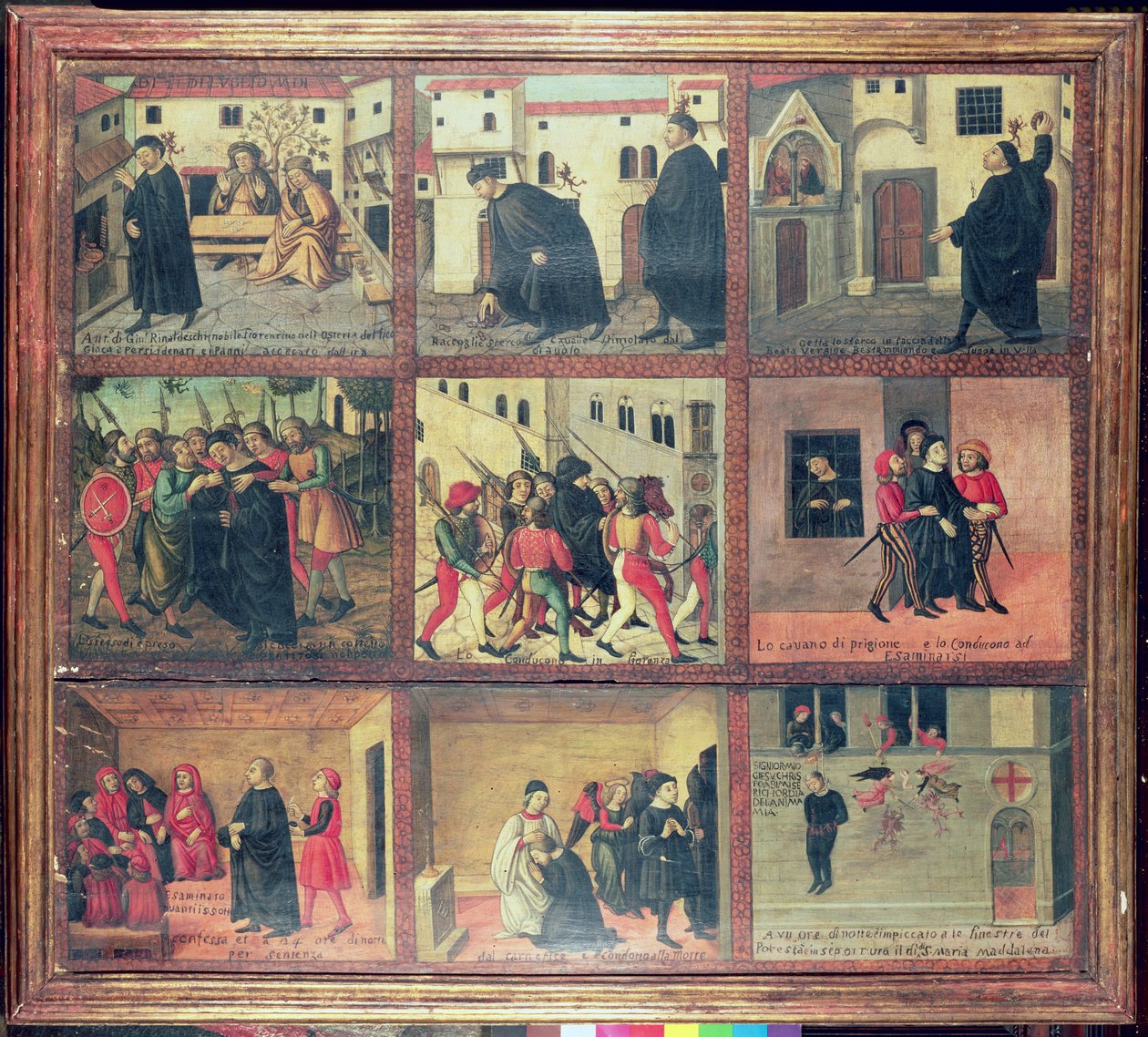 A história de Antonio di Giuseppe Rinaldeschi, um nobre florentino, escola florentina (ver detalhe 52655) de Italian School
