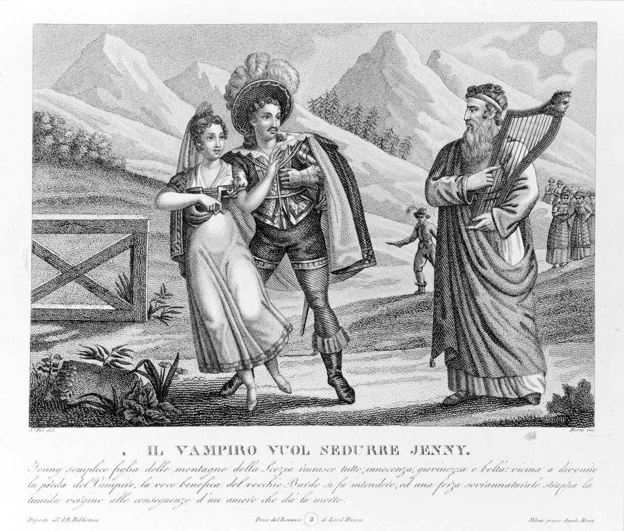 The Vampire Seduces Jenny, ilustração de 