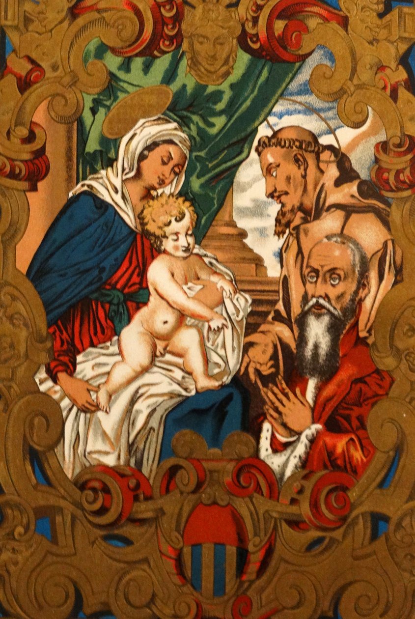 O diploma veneziano de Semitecolo representando a Virgem e o Menino de Italian School