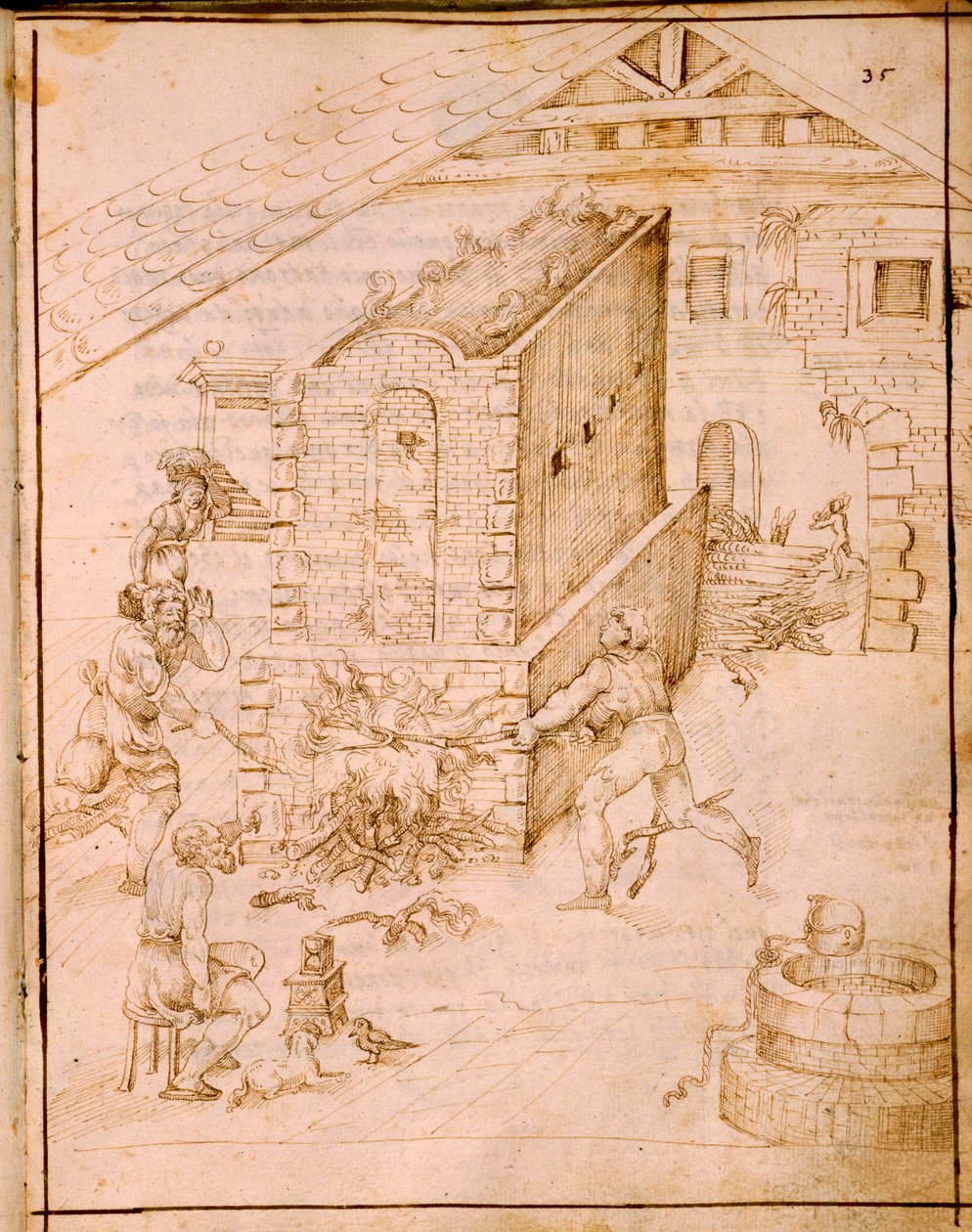 A antiga arte da fabricação de embarcações, 1589 de Italian School