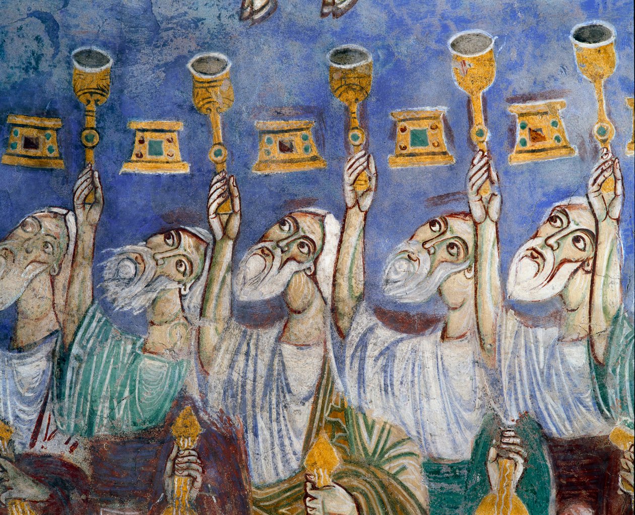 Os homens velhos do Apocalipse. Pintor anónimo da Itália Central de Italian School