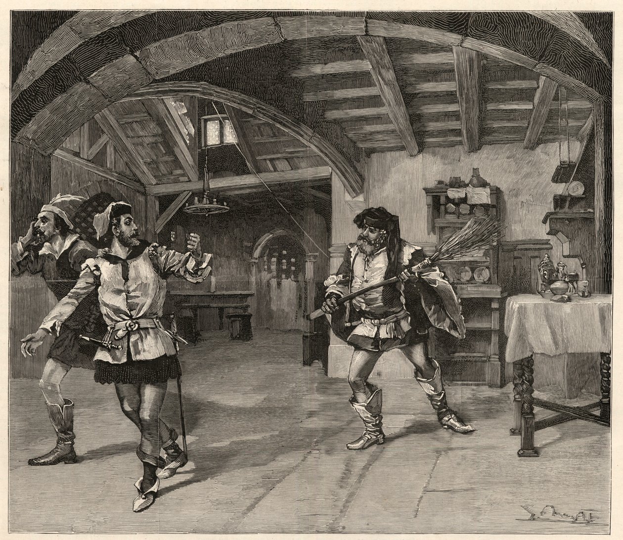 A produção de Giuseppe Verdis Falstaff (Teatro alla Scala) em Milão de Italian School