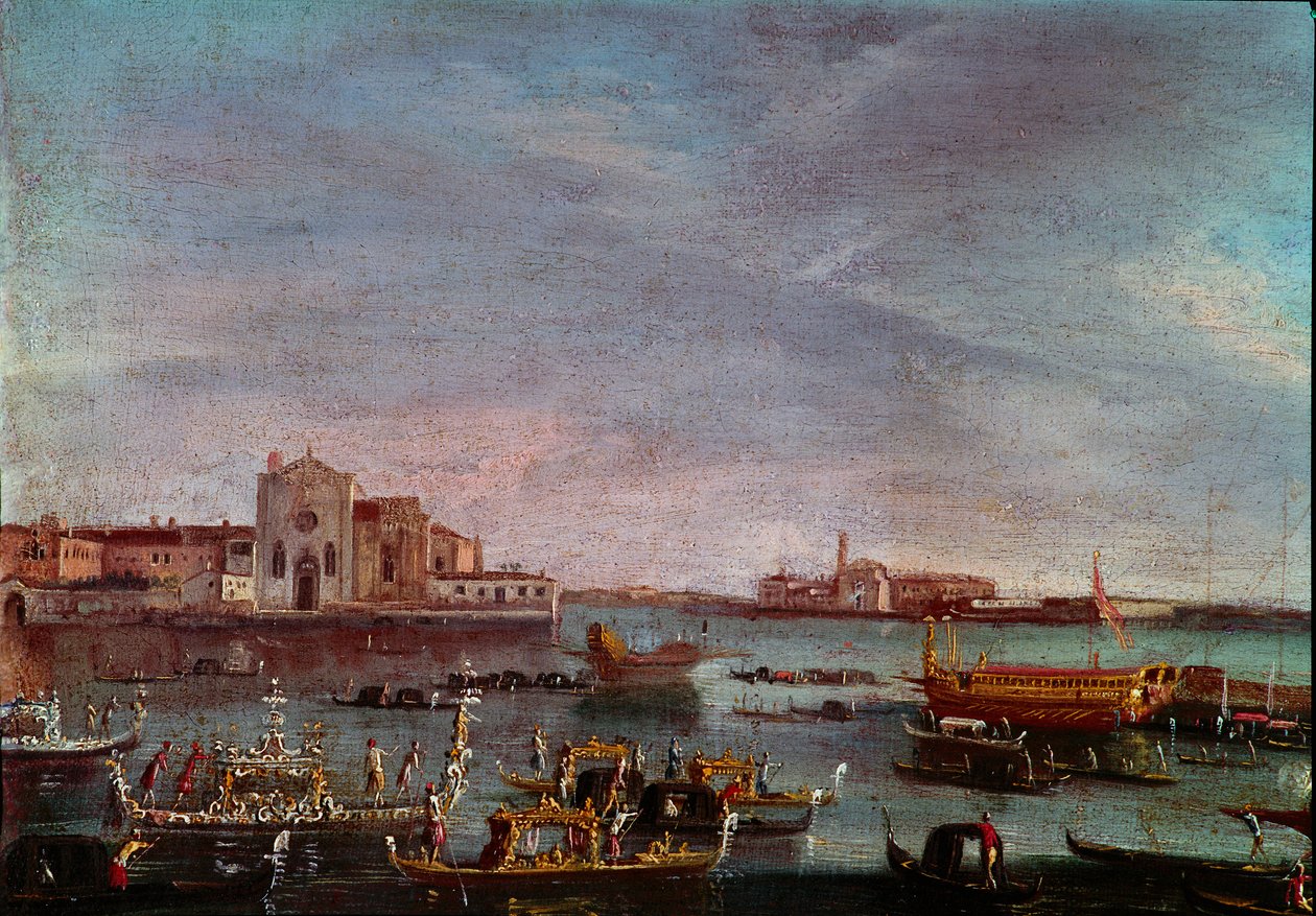 A regata do Grande Canal em Veneza Anónima, pintura do Sol do século XVIII. 36x54 cm Veneza, Museo Correr de Italian School