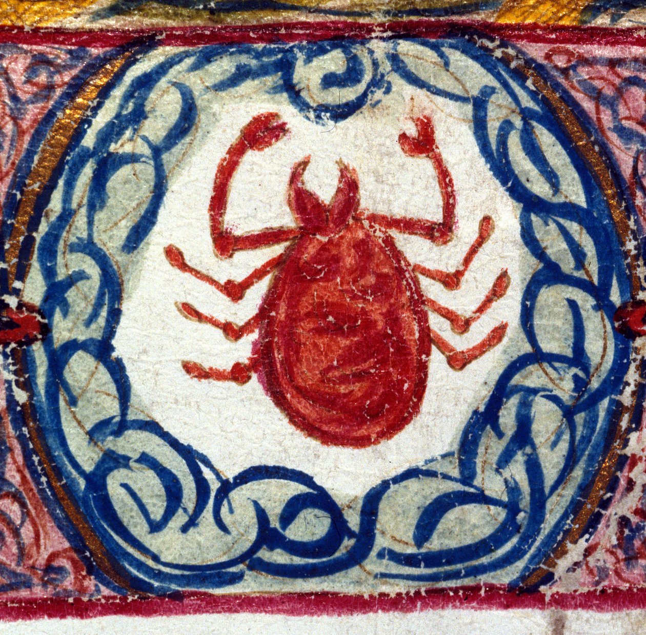 O sinal do câncer. Horóscopo italiano datado de meados do século XV. de Italian School
