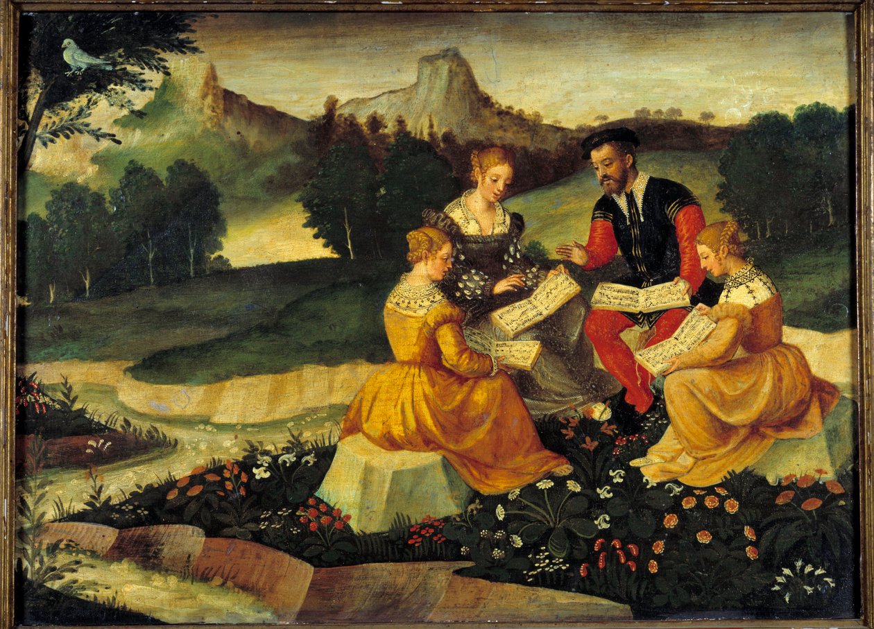 O concerto vocal Pintura da Escola Italiana. Século XVI. Bourges, Hotel Lallemant de Italian School