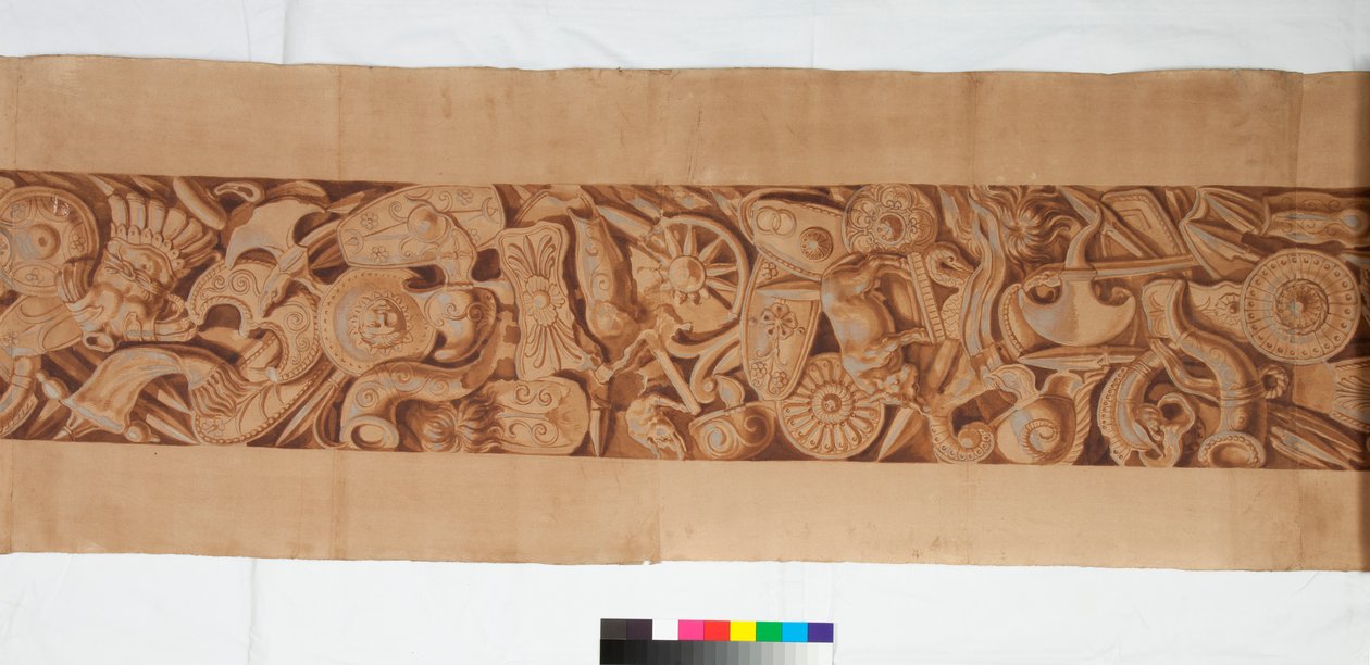 Três desenhos após o antigo, c.1750 de Italian School