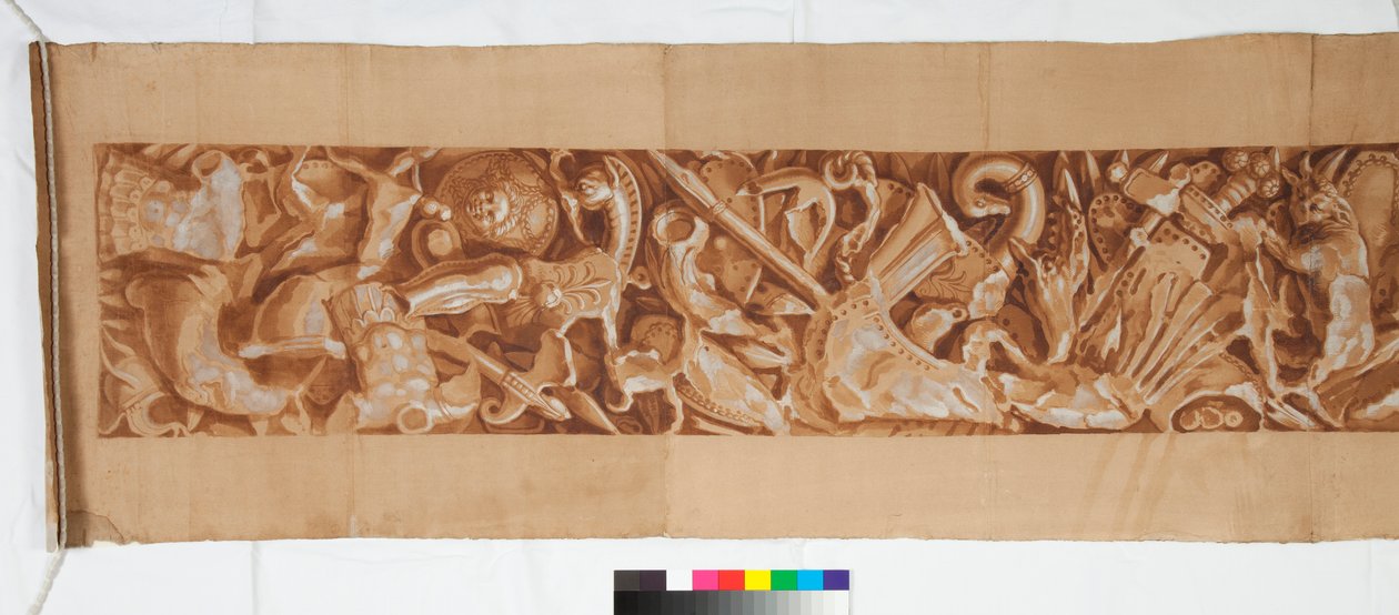 Três desenhos após o antigo, c.1750 de Italian School