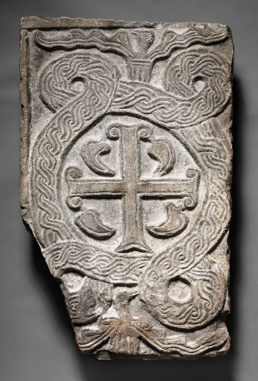 Painel Transenna com Cruz, Lombardic, 700s-800s de Italian School