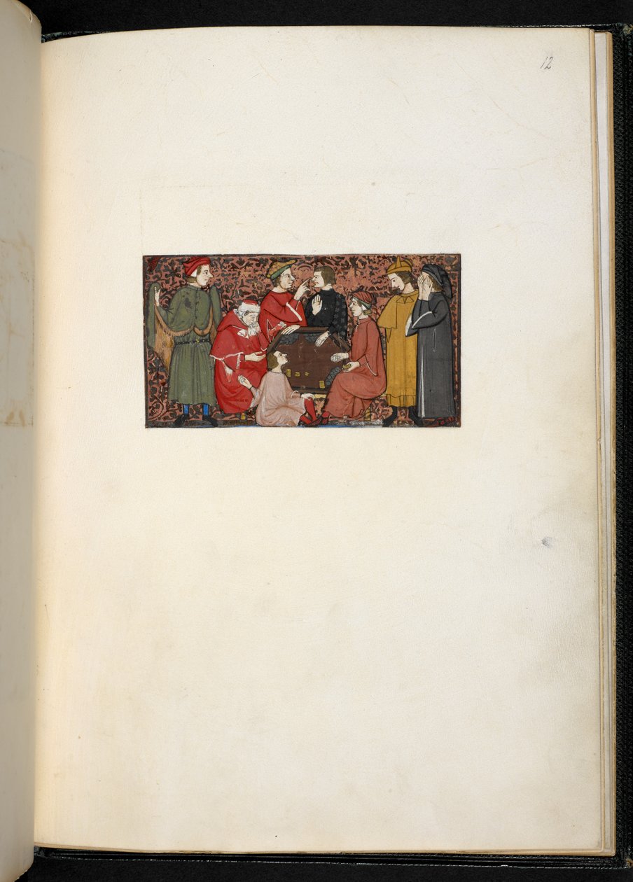 Tratado dos Vícios e das Virtudes Adicionar MS 27695 f.12r, c. 1330-40 (pergaminho) de Italian School