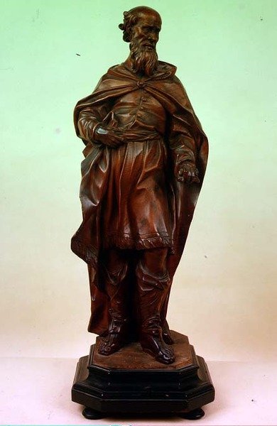 Estátua Veneziana de um Santo Masculino Barbudo de Italian School