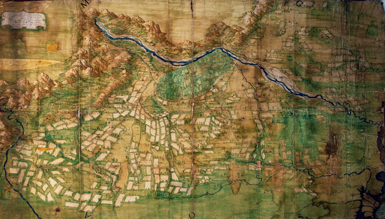 Território vêneto entre Brenta e Piave, mapa, Itália de Italian School