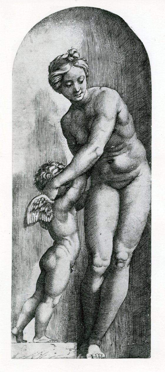 Vênus e Amor, do século XVII de Italian School