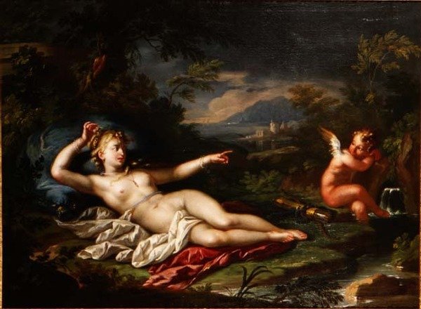 Vénus e Cupido de Italian School