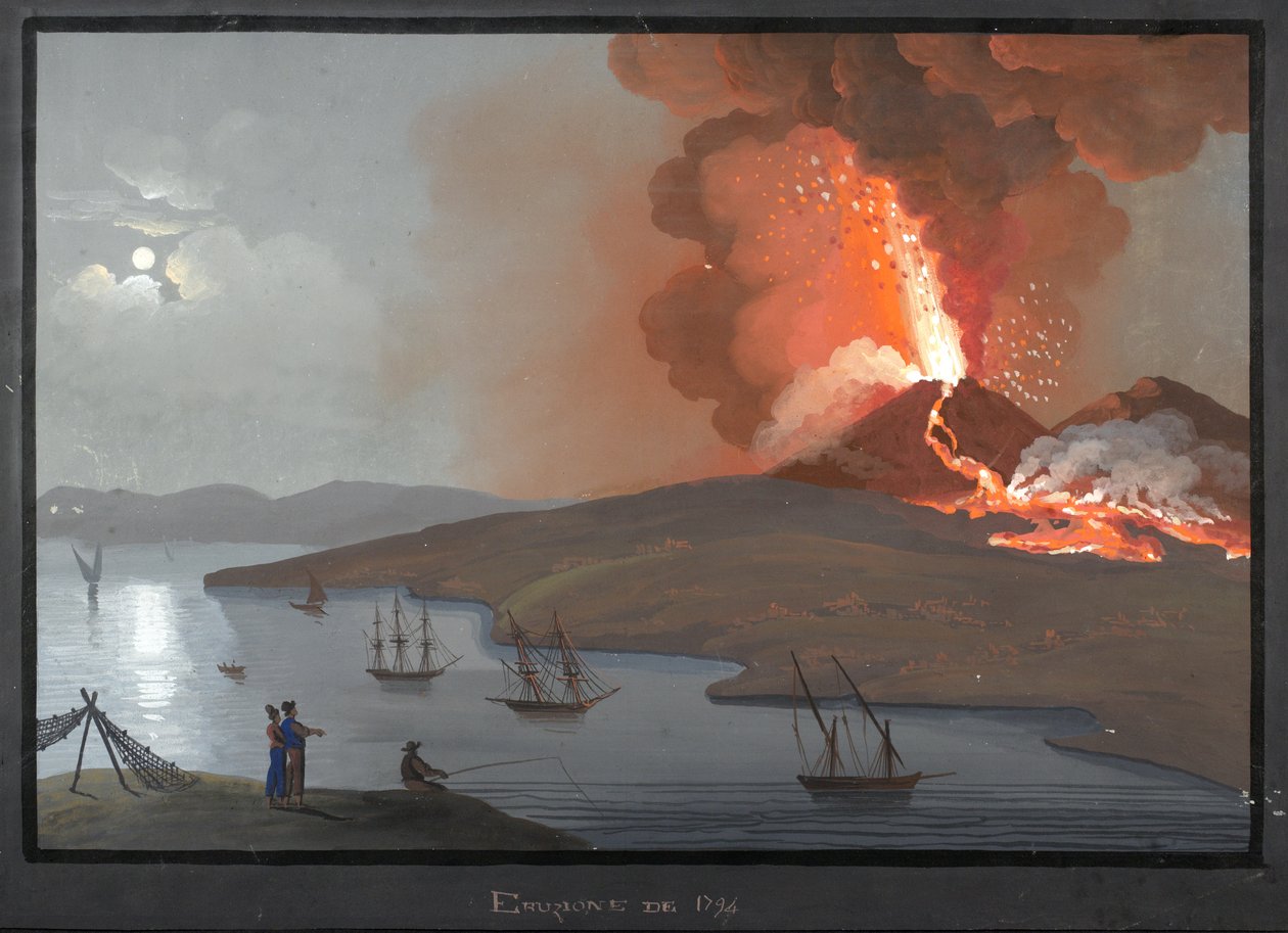 Vesúvio, erupção de 1794 de Italian School