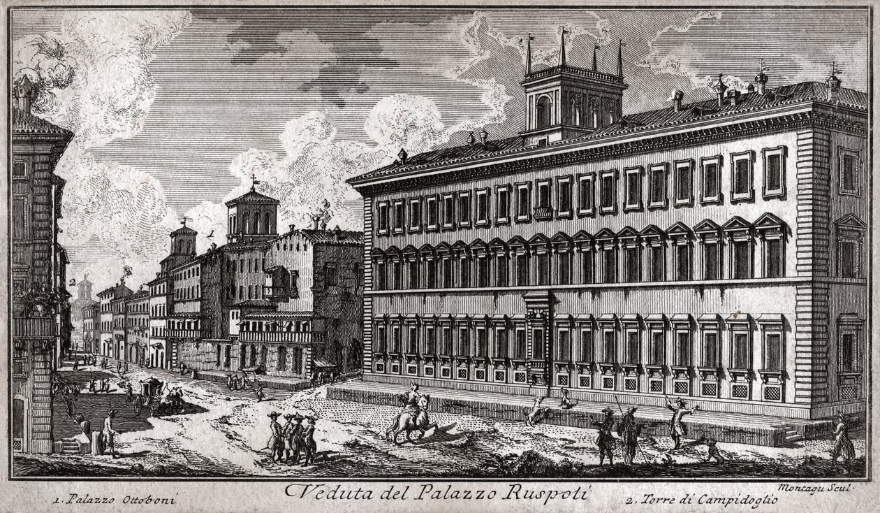 Via del Corso, Roma. (gravura de Italian School