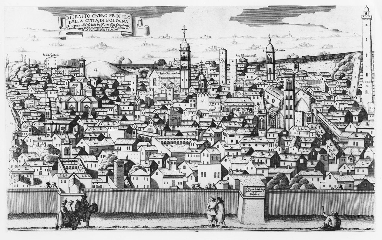 Vista de Bolonha de Italian School