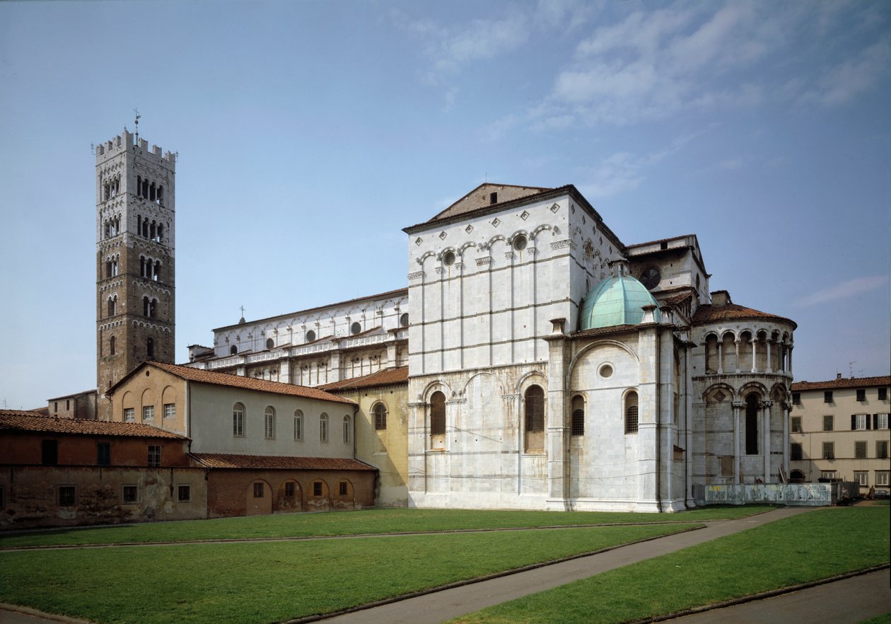 Vista da catedral de Lucca de Italian School