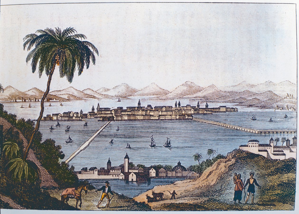 Vista da Cidade do México, 1714 de Italian School