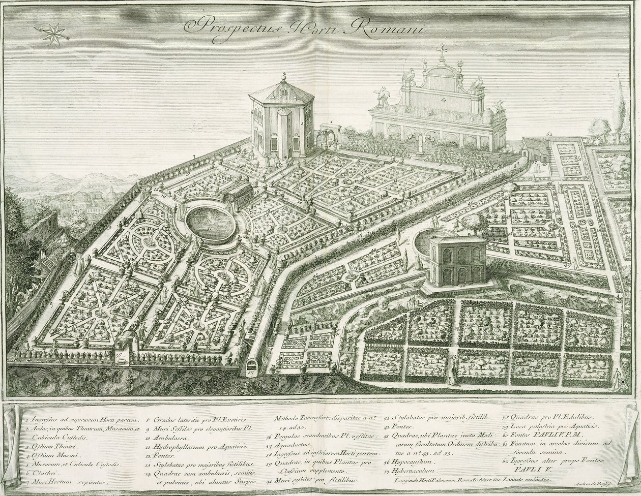 Vista do Jardim Romano, 1772-1784 de Italian School