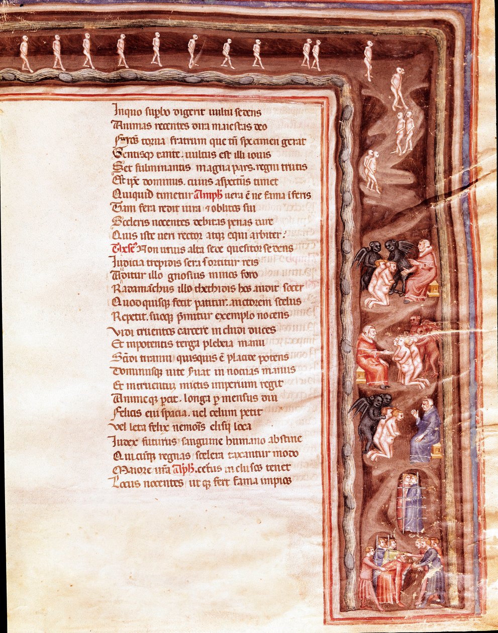 Vista do Submundo, ilustração para Furious Hercules de Seneque (Miniatura de Italian School