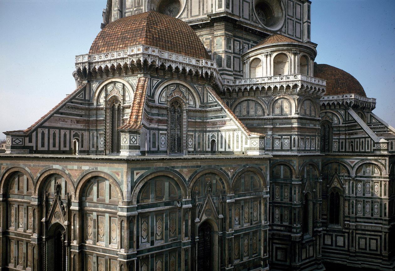 Vista da abside da Catedral de Florença (Duomo Santa Maria del Fiore). Século XIV-XVIII, Florença, Itália de Italian School