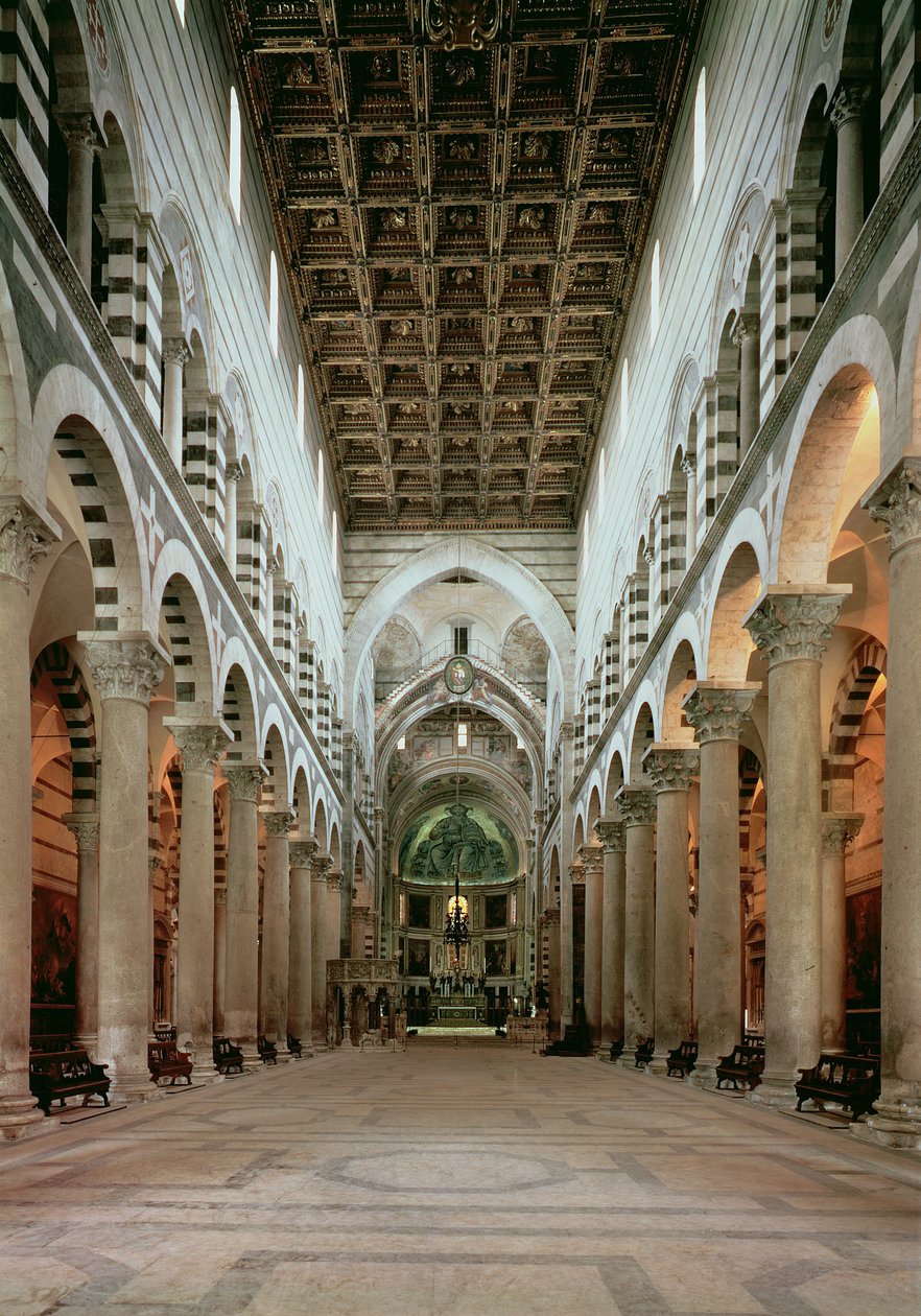 Vista da nave de Italian School
