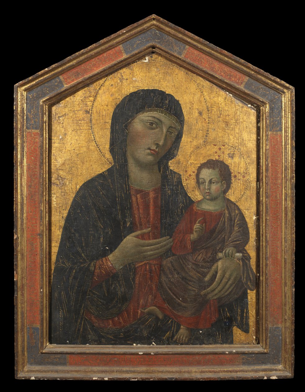 Virgem e Criança, falsificação à maneira de Cimabue de Italian School