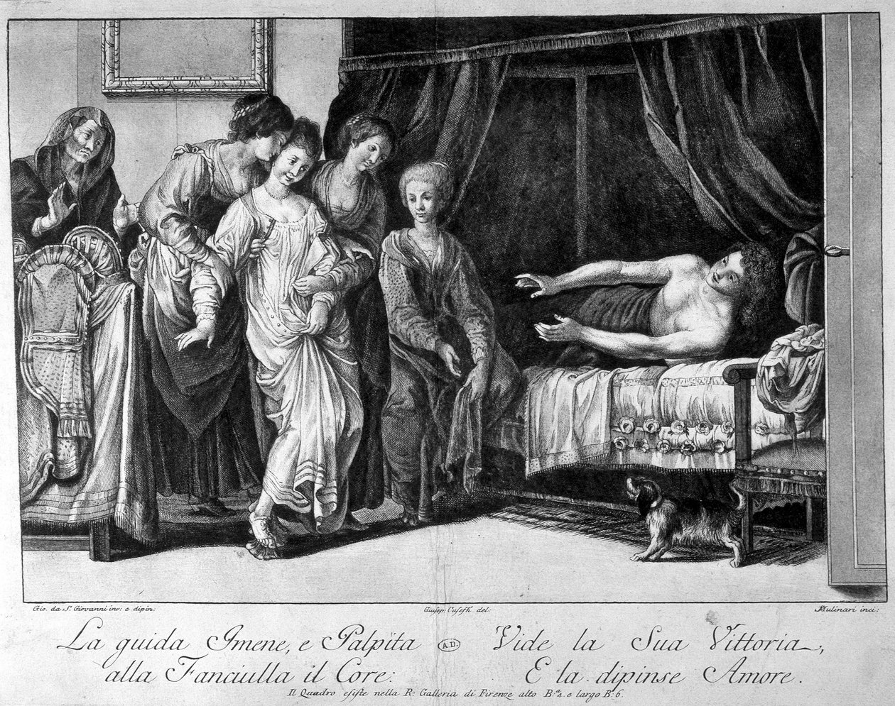 Esposa trazida para a cama do marido (no dia do casamento?), Itália, n.d. 18. de Italian School