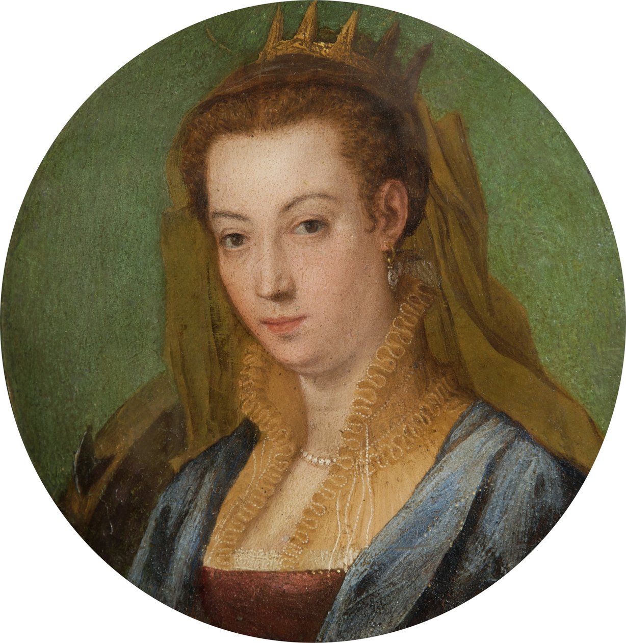 Santa Catarina (óleo em cobre) de Italian School Italian School