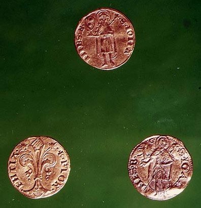 Três florins de ouro (ouro) de Italian School Italian School