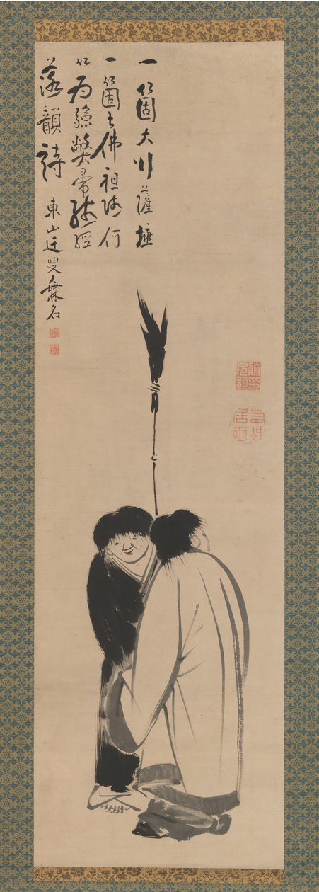 Hanshan e Shide japonês: Kanzan e Jittoku, final do século 18. de Ito Jakuchu