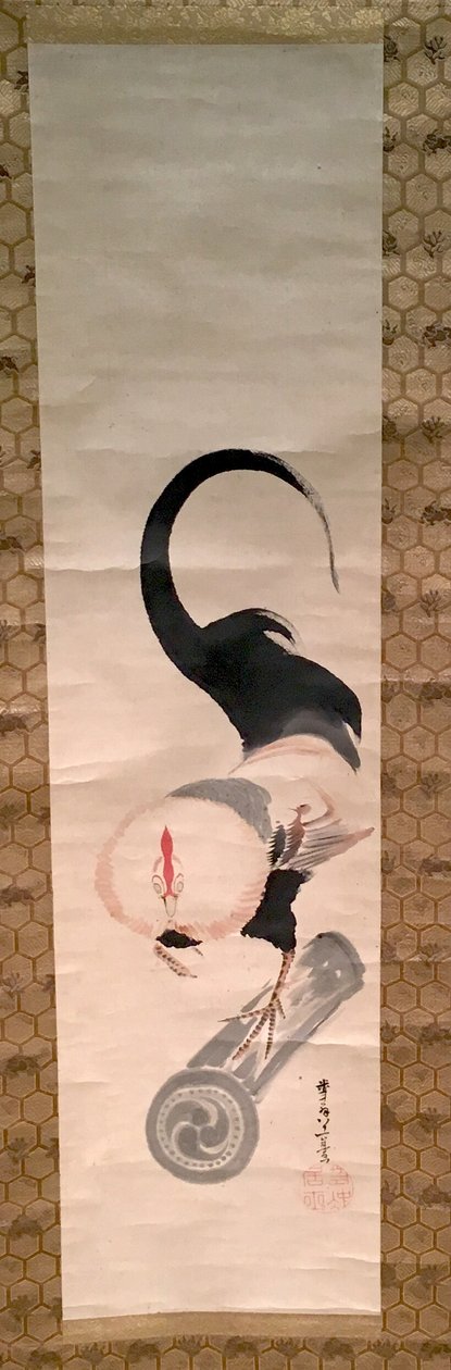 Galo sobre azulejo de Ito Jakuchu