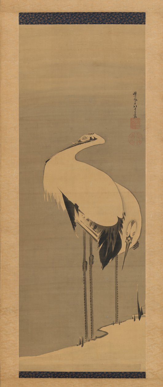 Dois guindastes, 1795. de Ito Jakuchu