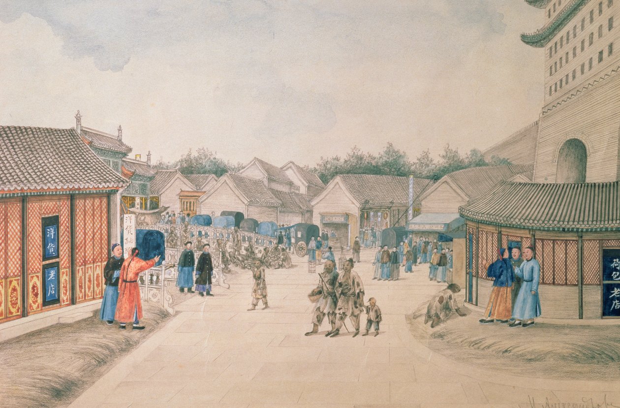 Ponte Tsyan-Minh, de esboços chineses, 1804-06 de Ivan Alexandrov
