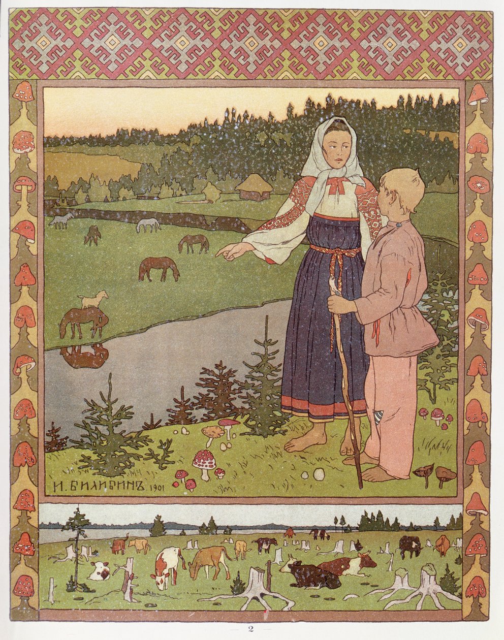 Alionouchka e Ivanouchka, 1901 de Ivan Yakovlevich Bilibin