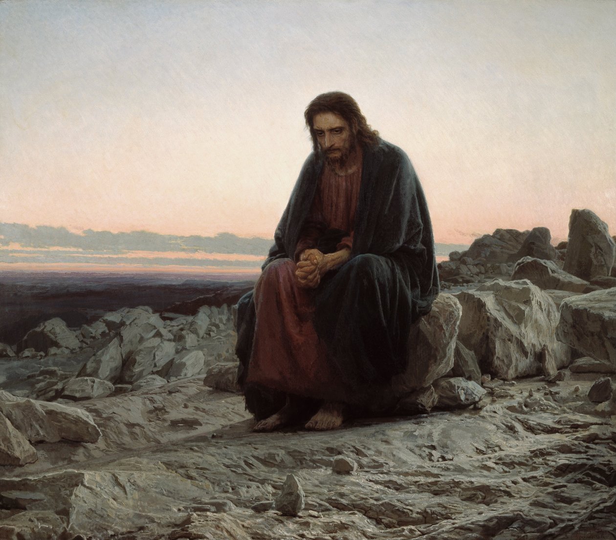 Cristo no deserto de Ivan Nikolaevich Kramskoy