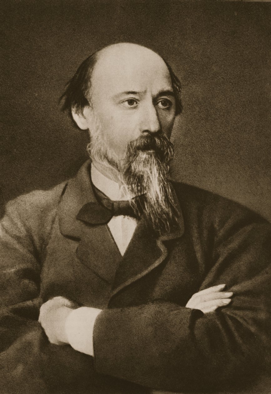 Nikolai Nekrasov (foto sépia) de Ivan Nikolaevich Kramskoy