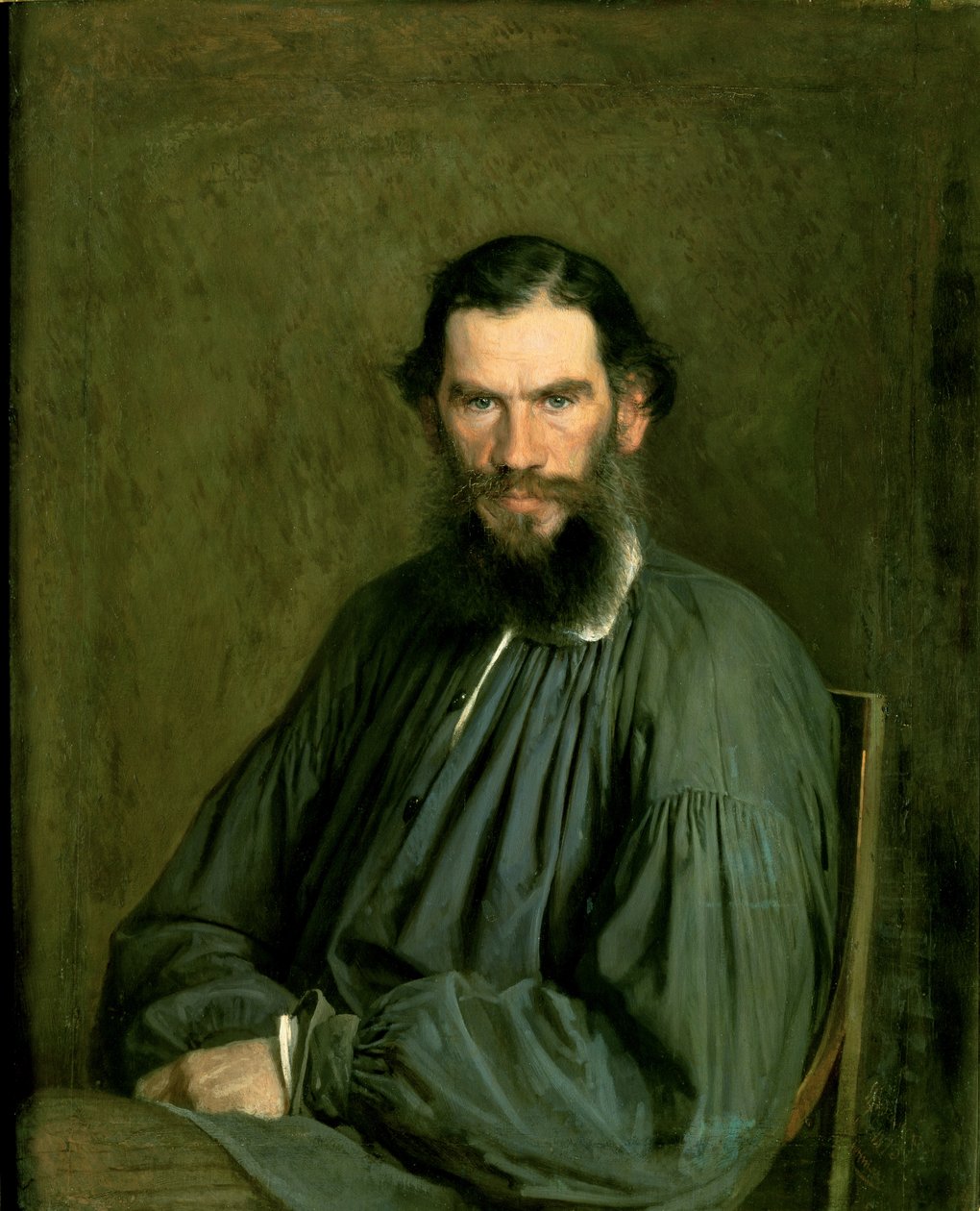 Retrato do Conde Lev Nikolaevich Tolstoy (1828-1910) 1873 de Ivan Nikolaevich Kramskoy
