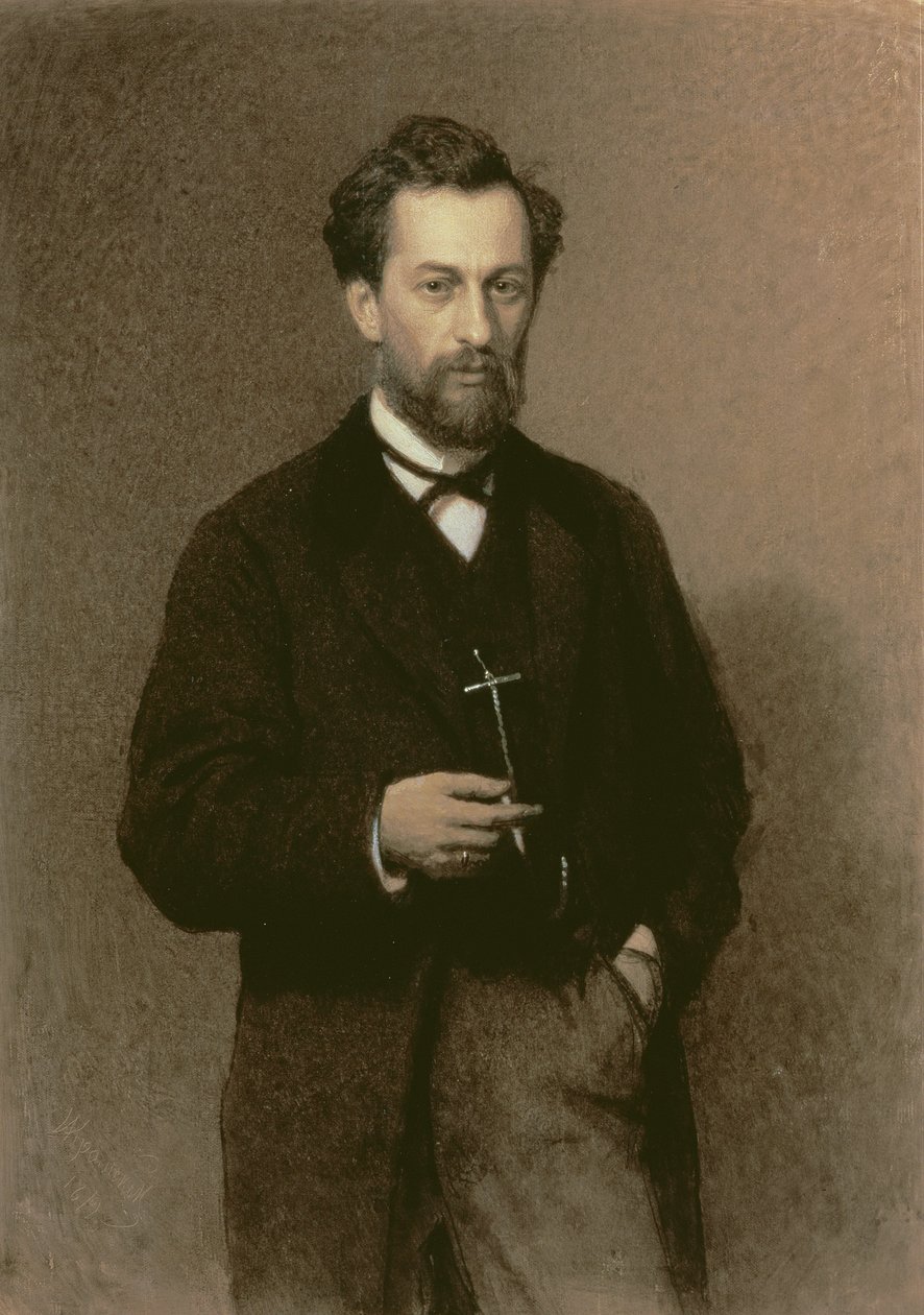 Retrato de Mikhail Konstantinovich Klodt (1832-1902), 1871 de Ivan Nikolaevich Kramskoy