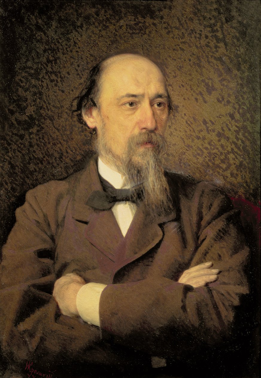 Retrato de Nikolay Alekseyevich Nekrasov, 1877 de Ivan Nikolaevich Kramskoy